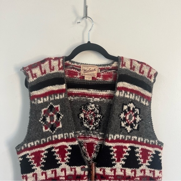 Woolrich Snowflake Holiday Wool Sweater Vest - Picture 2 of 8